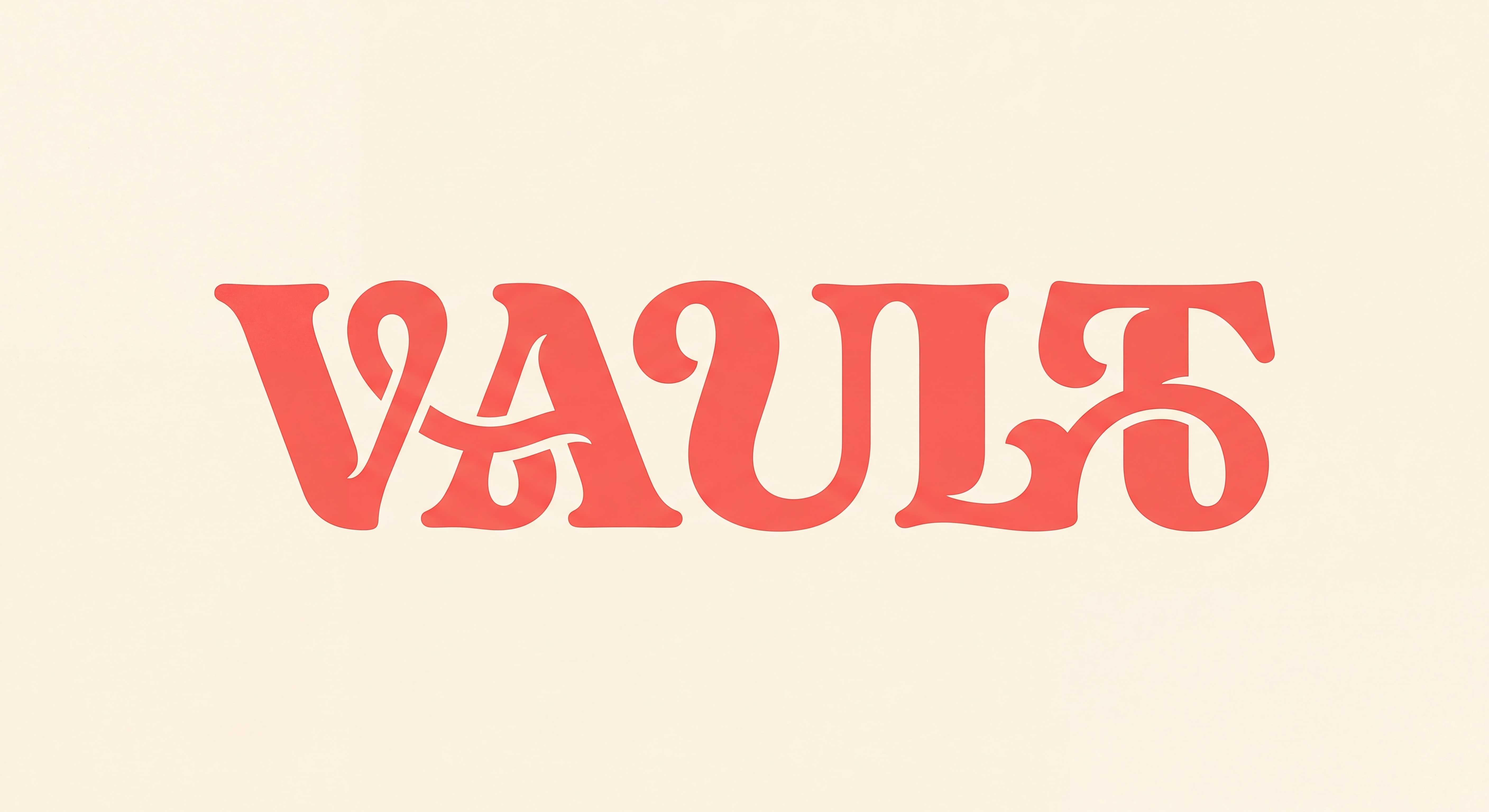 Stylized red lettering spelling ABCDEF